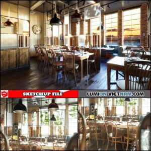 COFFE SHOP [SKETCHUP INTERIOR SCENE FREE DOWNLOAD]