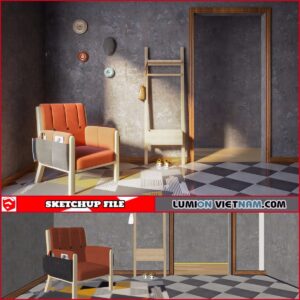 SINGLE SOFA [SKETCHUP MODEL FREE DOWNLOAD]