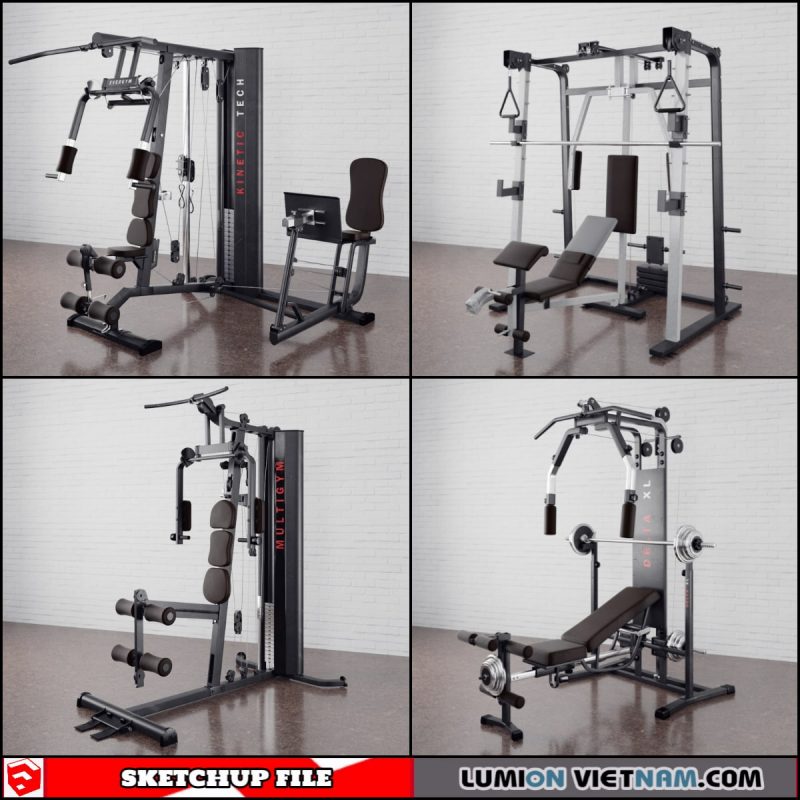 GYM EQUIPMENT [SKETCHUP MODELS- FREE DOWNLOAD]