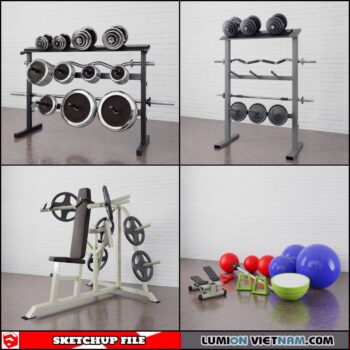 GYM EQUIPMENT [SKETCHUP MODELS- FREE DOWNLOAD]
