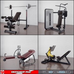 GYM EQUIPMENT [SKETCHUP MODELS- FREE DOWNLOAD]