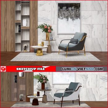 SINGLE SOFA [SKETCHUP MODEL FREE DOWNLOAD]