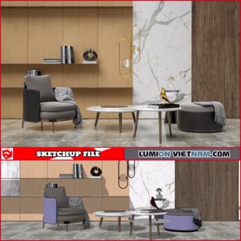 SINGLE SOFA [SKETCHUP MODEL FREE DOWNLOAD]