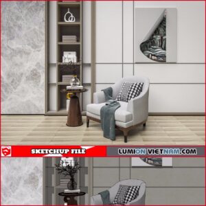 SINGLE SOFA [SKETCHUP MODEL FREE DOWNLOAD]