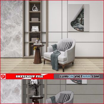 SINGLE SOFA [SKETCHUP MODEL FREE DOWNLOAD]