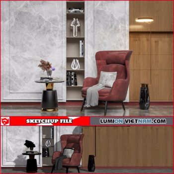 SINGLE SOFA [SKETCHUP MODEL FREE DOWNLOAD]