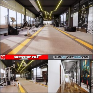 FITNESS CENTER [SKETCHUP INTERIOR SCENE FREE DOWNLOAD]