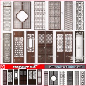 3D WOOD DOOR [SKETCHUP MODELS - FREE DOWNLOAD]