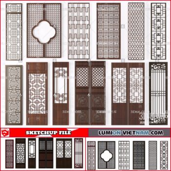 3D WOOD DOOR [SKETCHUP MODELS - FREE DOWNLOAD]