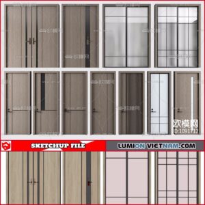 3D WOOD DOOR [SKETCHUP MODELS - FREE DOWNLOAD]