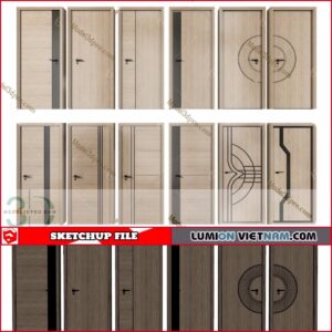 3D WOOD DOOR [SKETCHUP MODELS - FREE DOWNLOAD]
