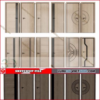 3D WOOD DOOR [SKETCHUP MODELS - FREE DOWNLOAD]