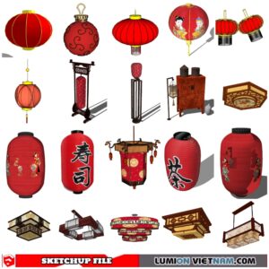 CHINESE LANTERN [SKETCHUP MODEL FREE DOWNLOAD]
