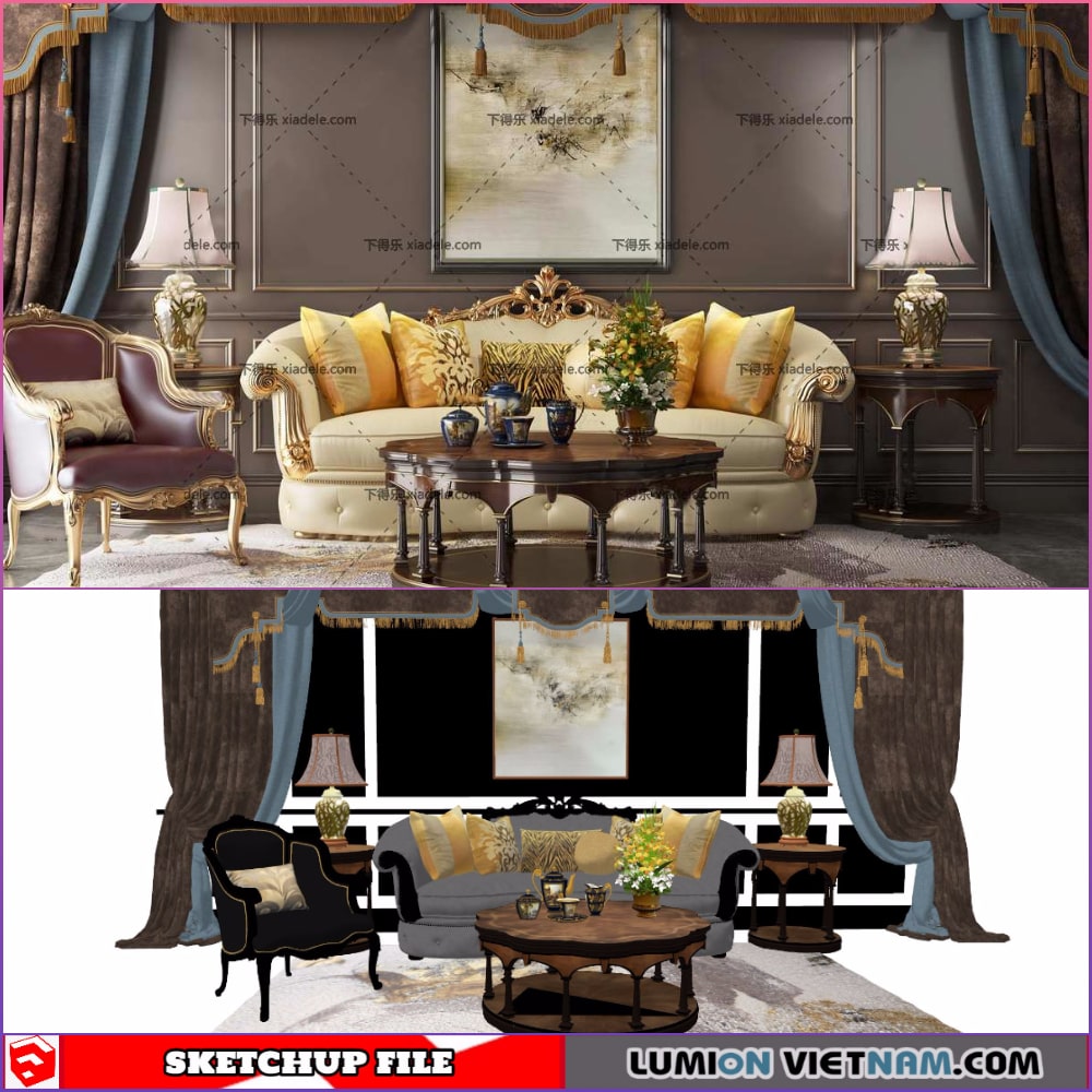 Classic living room Set 06-min