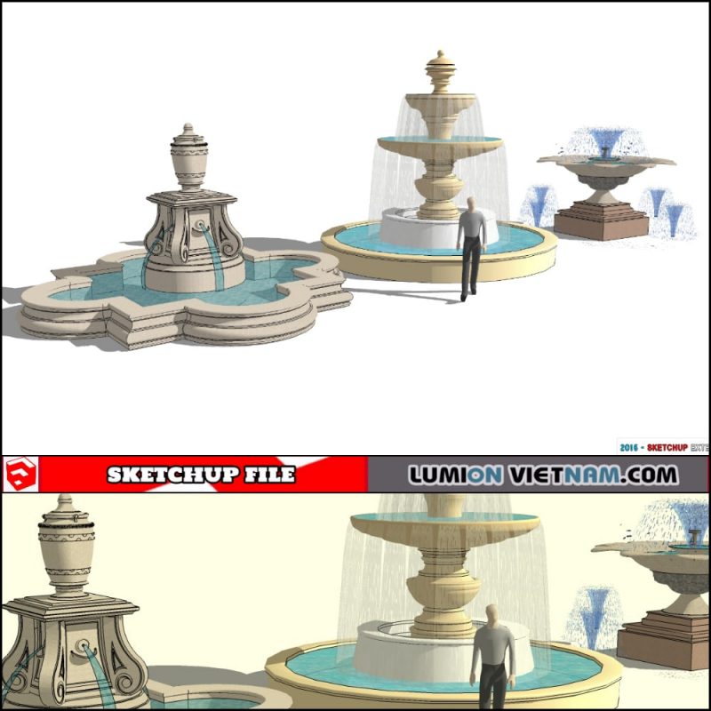3D FOUNTAIN [SKETCHUP MODEL]