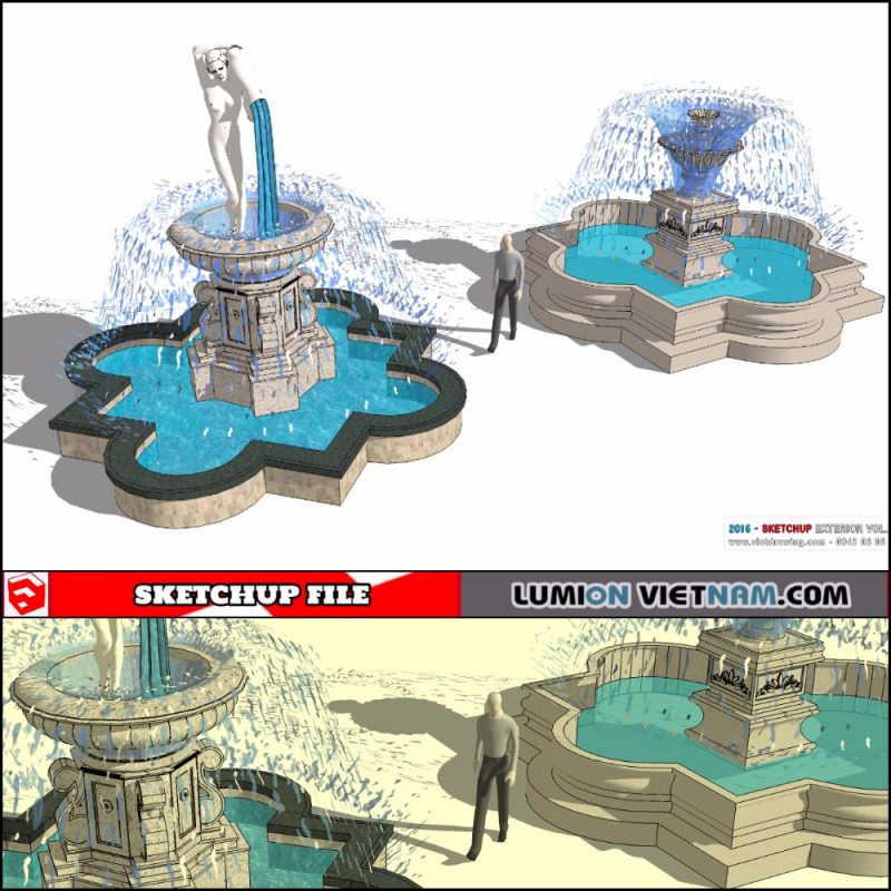 3D FOUNTAIN [SKETCHUP MODEL]
