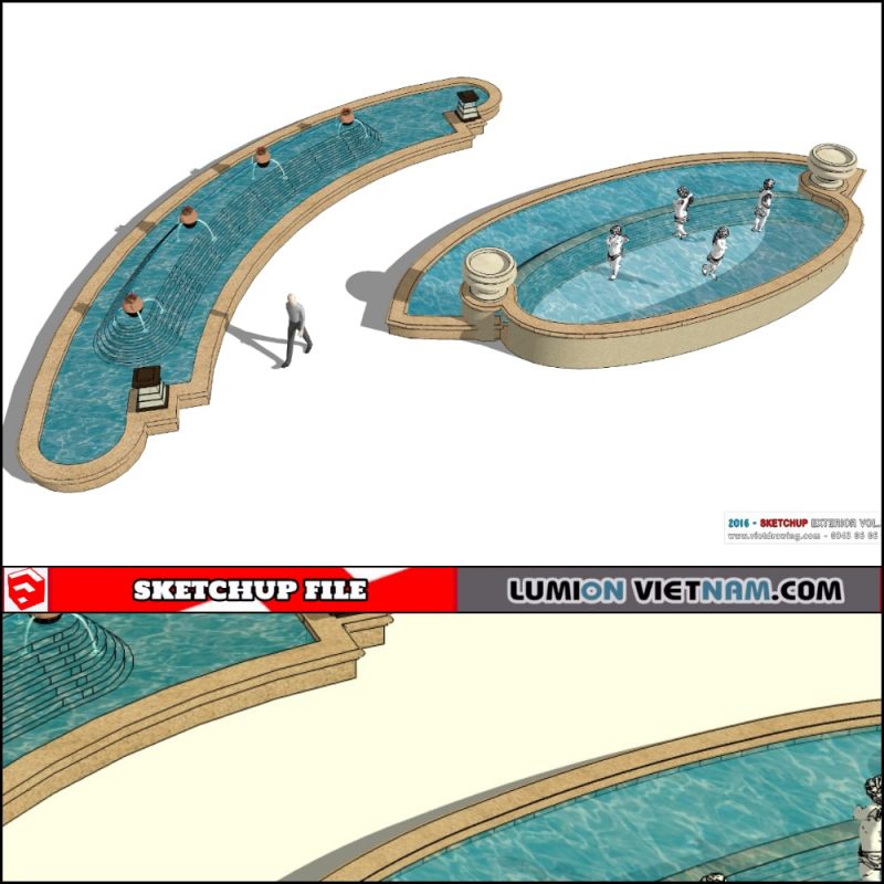 3D FOUNTAIN [SKETCHUP MODEL]