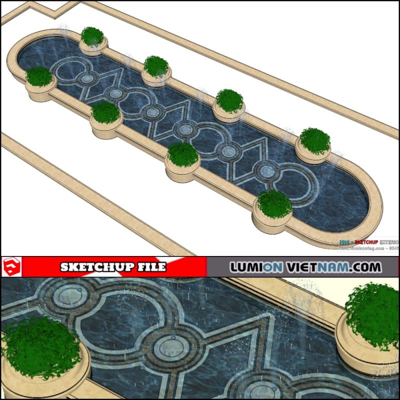 3D FOUNTAIN [SKETCHUP MODEL]