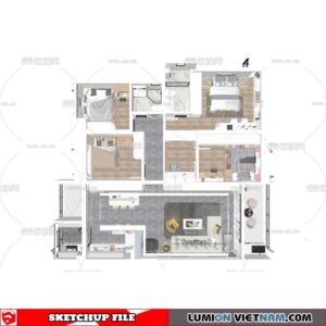 APARTMENT [SKETCHUP MODEL]