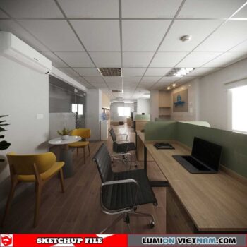 Office - Sketchup Interior Scene By Leo Nguyen