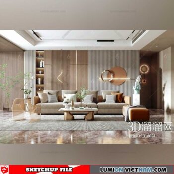 Livingroom - Sketchup Interior Scene By