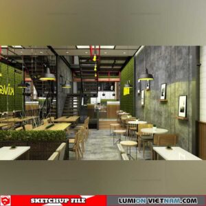 Coffee - Sketchup Interior Scene By Hai Trieu
