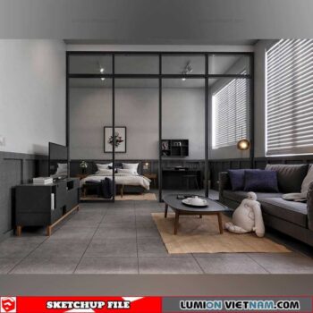 Apartment - Sketchup Interior Scene By Chau Hung