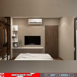 Bedroom - Sketchup Interior Scene By Win