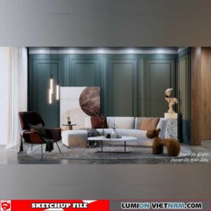 Livingroom - Sketchup Interior Scene By Tu Minh Sang