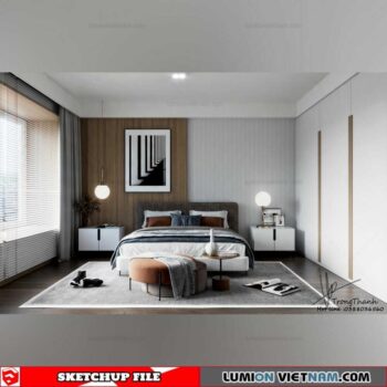 Bedroom - Sketchup Interior Scene By Trong Thanh