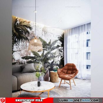 Livingroom - Sketchup Interior Scene By Nguyen Ton