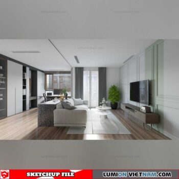 Livingroom - Sketchup Interior Scene By Quoc Anh