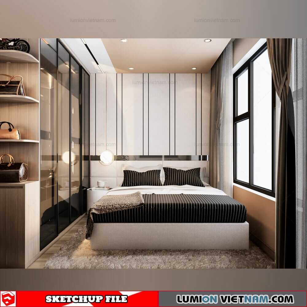 4244-Interior-Master-Bedroom-Scene-Sketchup-Model-By-Thanh-Tung-Nguyen-1