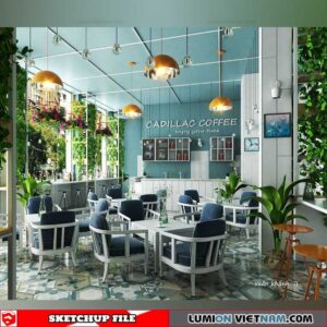 Coffee - Sketchup Interior Scene By Xuan Khanh