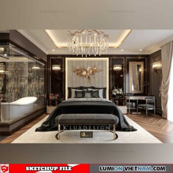 Bedroom - Sketchup Interior Scene By Kts Kien