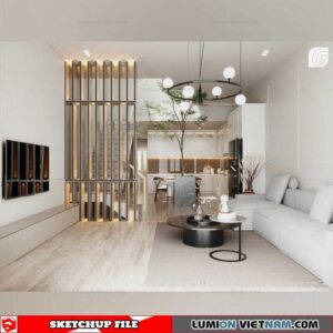 Apartment - Sketchup Interior Scene By Thuy Lee