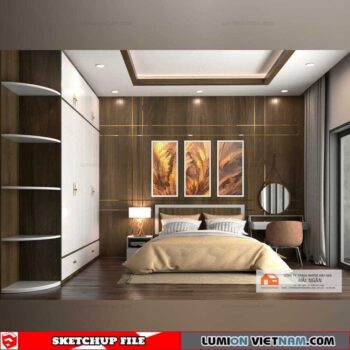 Bedroom - Sketchup Interior Scene By Xuan Khanh