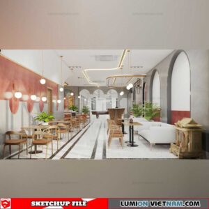 Coffee - Sketchup Interior Scene By Dang Cuong