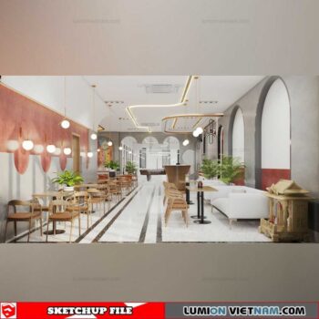 Coffee - Sketchup Interior Scene By Dang Cuong