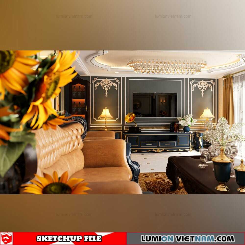 4260-Interior-Livingroom-Classic-Scene-Sketchup-Model-By-Nguyen-Dinh-Quoc-2