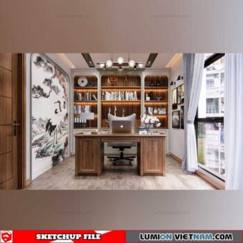 Reading room - Sketchup Interior Scene By Tran Phu Loc