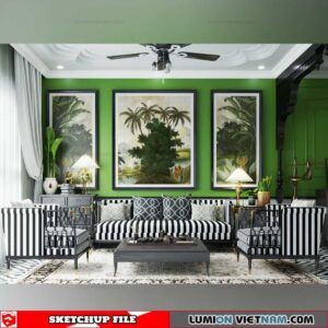 Livingroom - Sketchup Interior Scene By Nguyen Phon Nhan