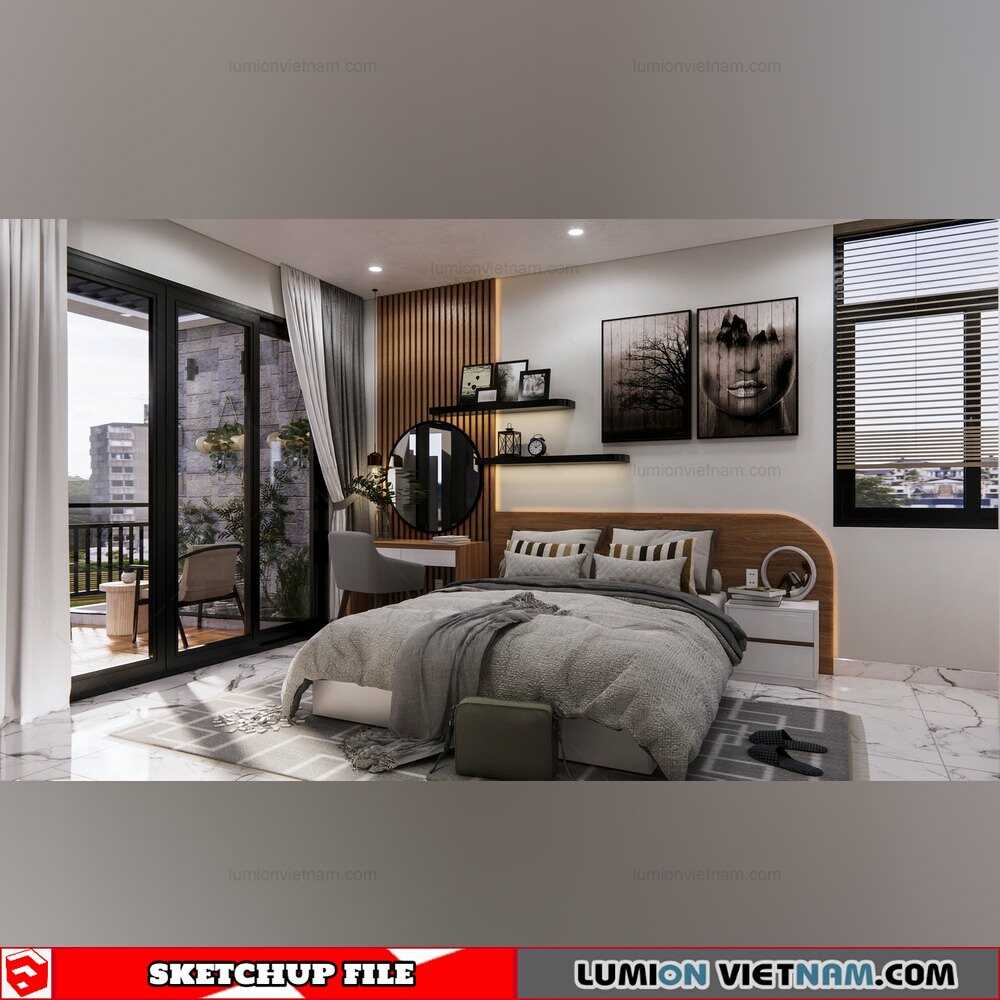 4296-Interior-Bedroom-Scene-Sketchup-Model-By-Tran-Phu-Loc-1