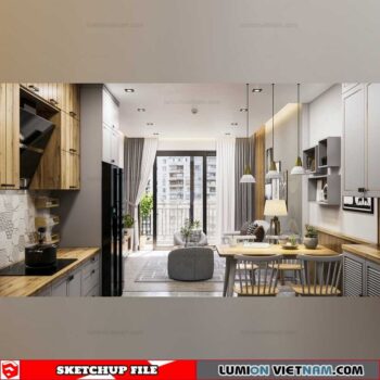 Apartment - Sketchup Interior Scene By Tran Phu Loc
