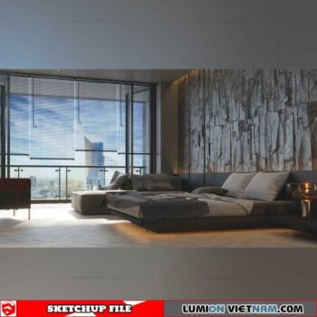 Apartment - Sketchup Interior Scene By Nguyen Duong