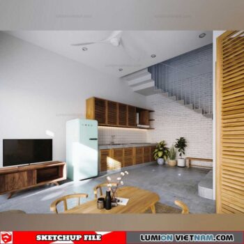 Livingroom - Sketchup Interior Scene By Loc Bao