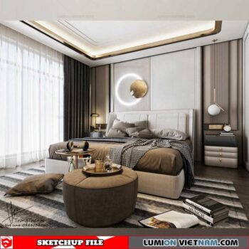 Bedroom - Sketchup Interior Scene By Trong Thanh
