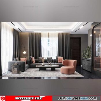 Apartment - Sketchup Interior Scene By Chau Hung