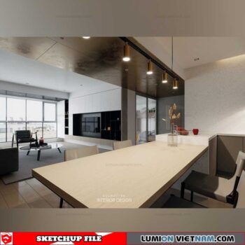 Apartment - Sketchup Interior Scene By Nguyen Luc