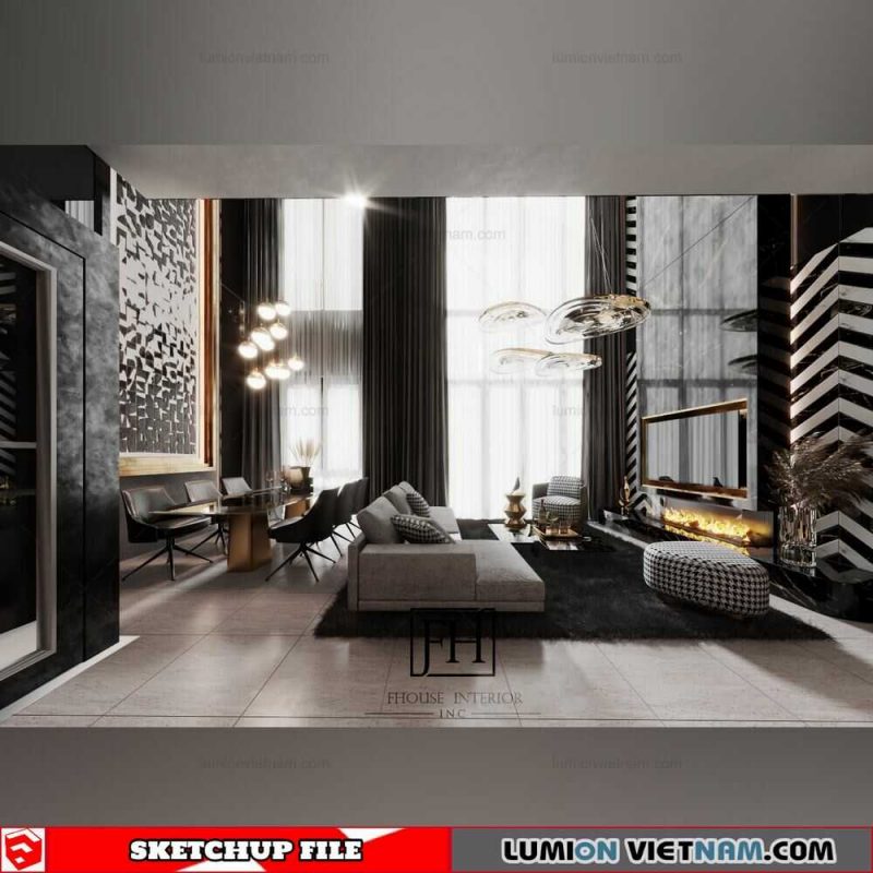 Apartment - Sketchup Interior Scene By Tuan Nguyen